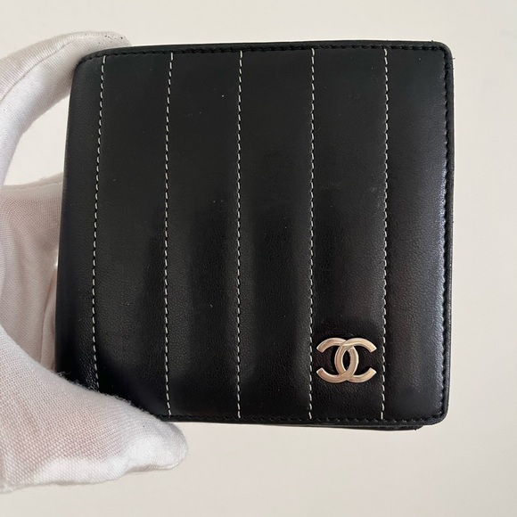 CHANEL Handbags - Chanel Mademoiselle black lamb skin quilted wallet
